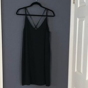 topshop trapeze slip dress with cross back straps